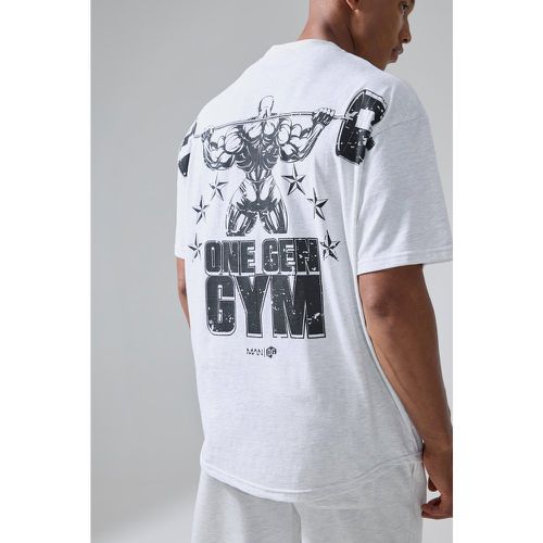 T-shirt de sport oversize imprimé - MAN Active x Og Gym - XL - Boohooman - Modalova