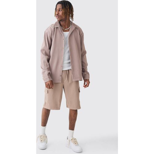 Tall - Short cargo plissé à taille élastiquée - S - Boohooman - Modalova