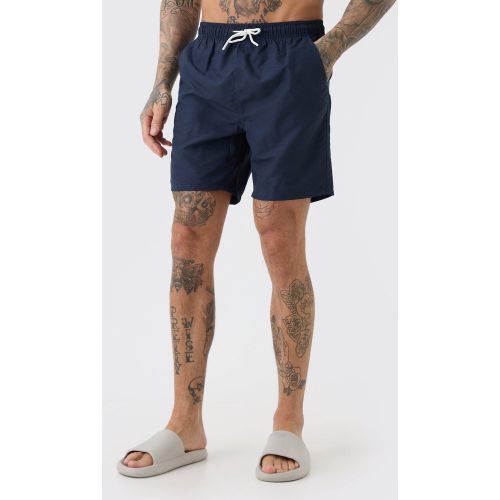 Tall - Short de bain mi-long uni - L - Boohooman - Modalova