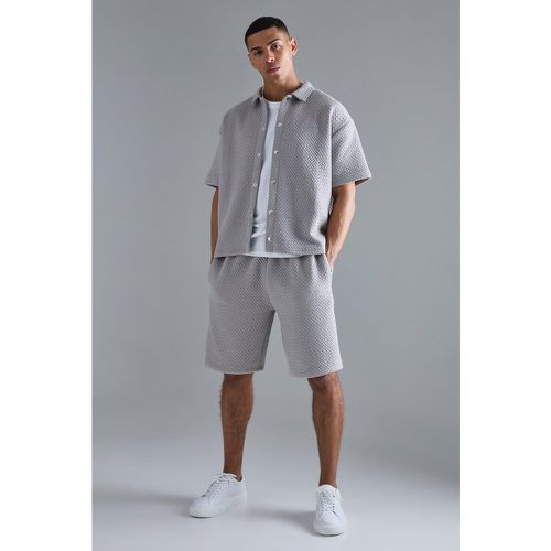 Ensemble oversize avec polo à broderie et short - S - Boohooman - Modalova