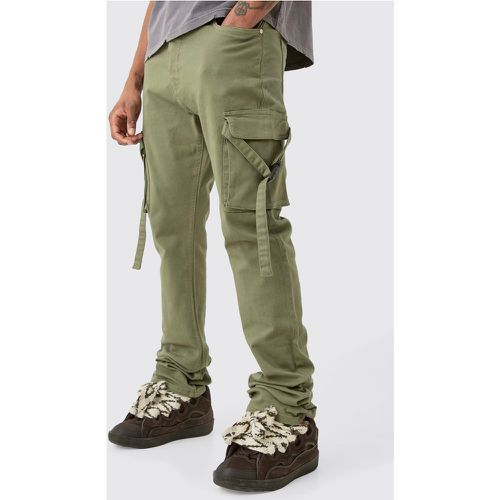 Tall - Pantalon cargo à taille fixe - 30 - Boohooman - Modalova