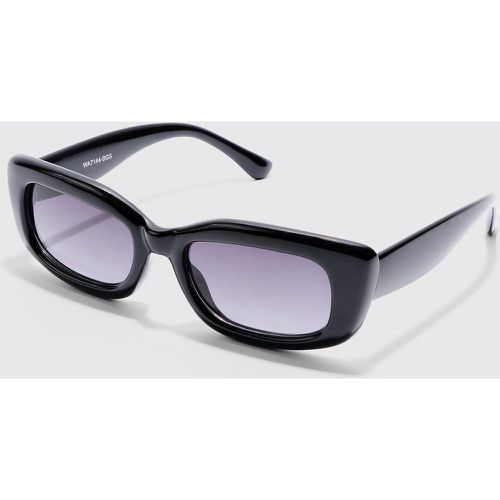 Rectangle Plastic Sunglasses In Black - Boohooman - Modalova