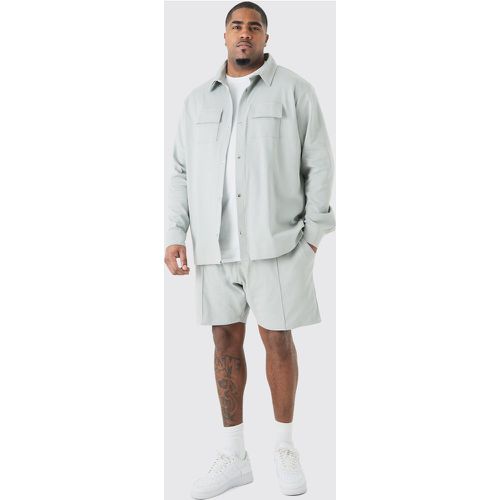 Grande taille - Ensemble avec chemise en jersey et short - XXXL - Boohooman - Modalova