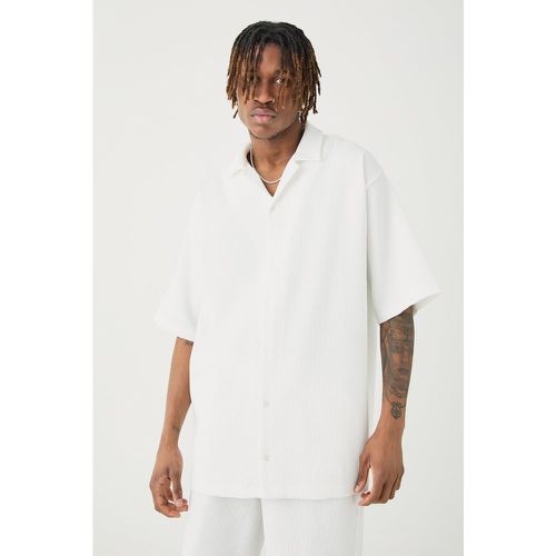 Tall - Chemise oversize plissée à manches courtes - S - Boohooman - Modalova