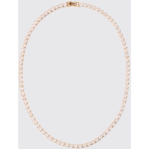 Collier strassé doré - ONE SIZE - Boohooman - Modalova