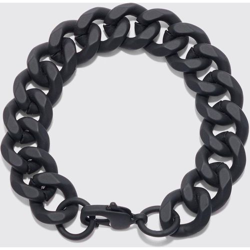 Chunky Chain Matte Finish Bracelet In Black - Boohooman - Modalova