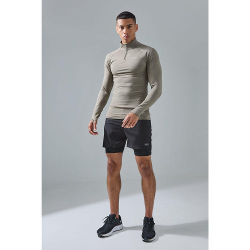 Survêtement avec short à col zippé - MAN Active - L - Boohooman - Modalova