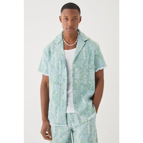 Chemise en jean à imprimé tapisserie - M - Boohooman - Modalova