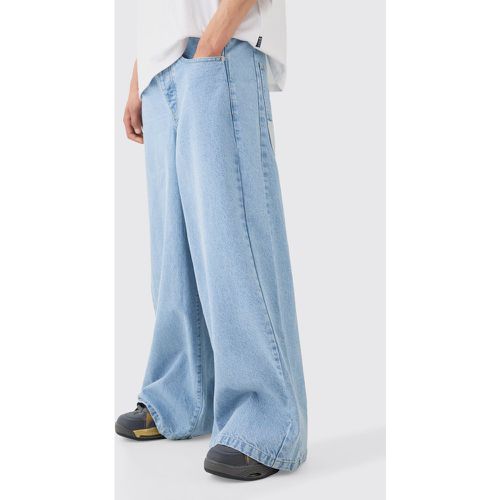 Extreme Wide Fit Jeans In Ice Blue - - 28R - Boohooman - Modalova