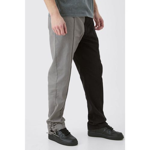 Tall - Pantalon droit délavé bicolore - 30 - Boohooman - Modalova