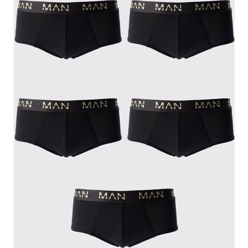 Lot de 5 caleçons à logo doré - MAN - S - Boohooman - Modalova