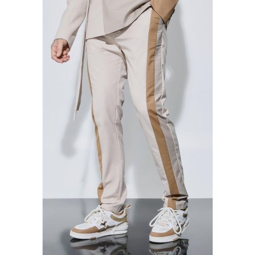 Tall - Pantalon de costume skinny color block - 30 - Boohooman - Modalova