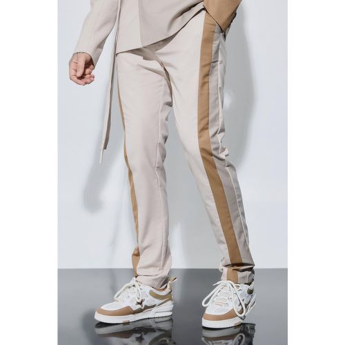 Tall Skinny Fit Colour Block Panel Suit Trouser - Boohooman - Modalova