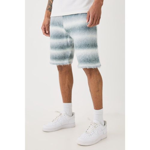 Short large mi-long en maille brossée - M - Boohooman - Modalova