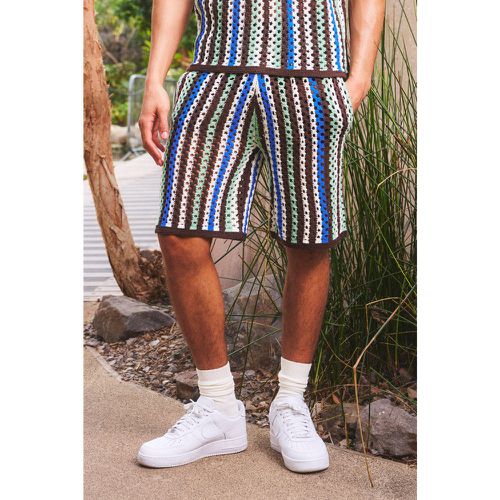 Relaxed Open Stitch Knitted Shorts - Boohooman - Modalova