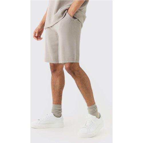 Short large mi-long en maille - S - Boohooman - Modalova