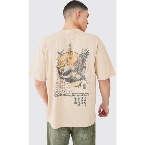 T-shirt oversize imprimé oiseau - S - Boohooman - Modalova