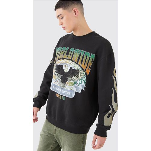 Sweat oversize à imprimé aigle homme - L - Boohooman - Modalova