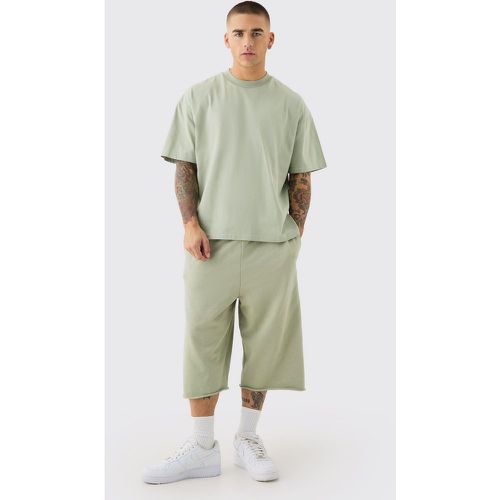 Ensemble oversize à col montant avec t-shirt et short - S - Boohooman - Modalova