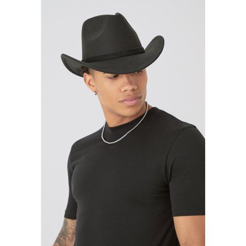 Melton Western Hat In Black - Boohooman - Modalova
