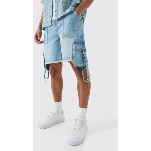 Short cargo en jean à poches cargo - 28 - Boohooman - Modalova