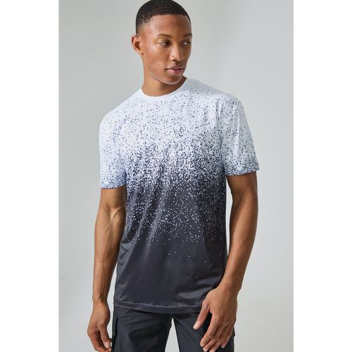 T-shirt de sport imprimé à manches longues - MAN Active - S - Boohooman - Modalova