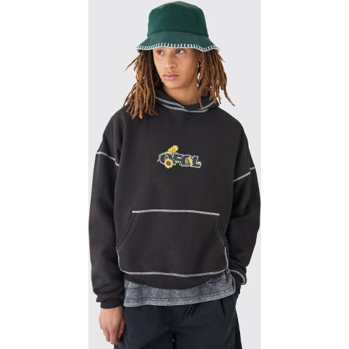 Sweat à capuche oversize imprimé homme - L - Boohooman - Modalova