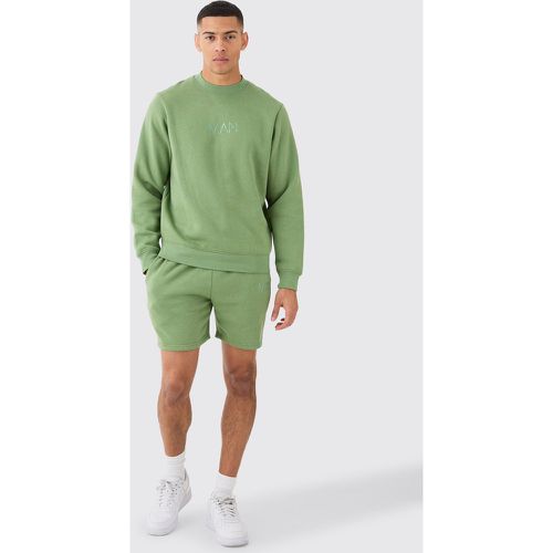 Survêtement avec sweat à col montant et short - MAN - M - Boohooman - Modalova