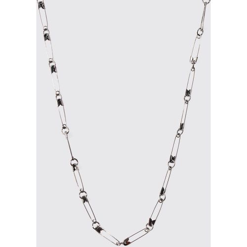 Collier en chaîne à pendentif argenté - ONE SIZE - Boohooman - Modalova