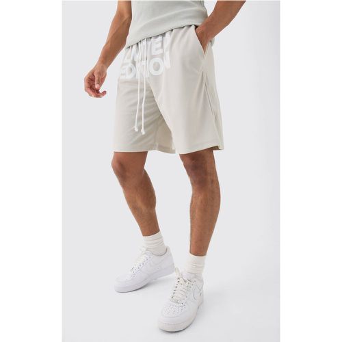 Short mi-long large en mesh - M - Boohooman - Modalova