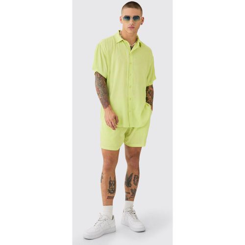 Ensemble oversize avec chemise à manches courtes et short - S - Boohooman - Modalova