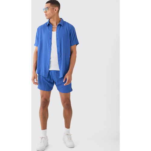 Ensemble oversize avec chemise à manches courtes et short - L - Boohooman - Modalova