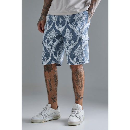 Tall - Short cargo texturé à motif tapisserie - M - Boohooman - Modalova