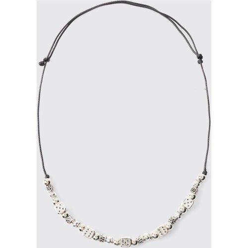 Collier ajustable à dé strassé - ONE SIZE - Boohooman - Modalova