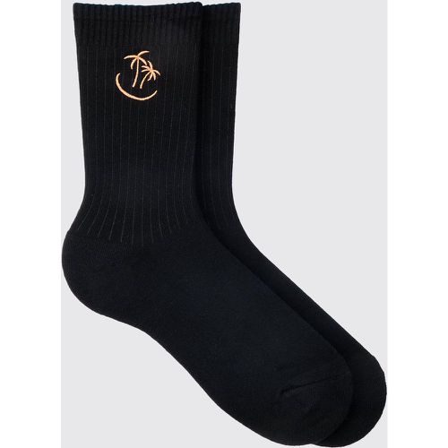 Chaussettes à broderie palmier - ONE SIZE - Boohooman - Modalova