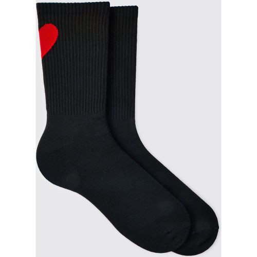 Chaussettes à motif cœur - ONE SIZE - Boohooman - Modalova
