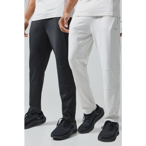 Lot de 2 joggings stretch - MAN Active - M - Boohooman - Modalova