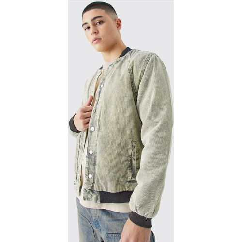 Bomber côtelé matelassé homme - L - Boohooman - Modalova