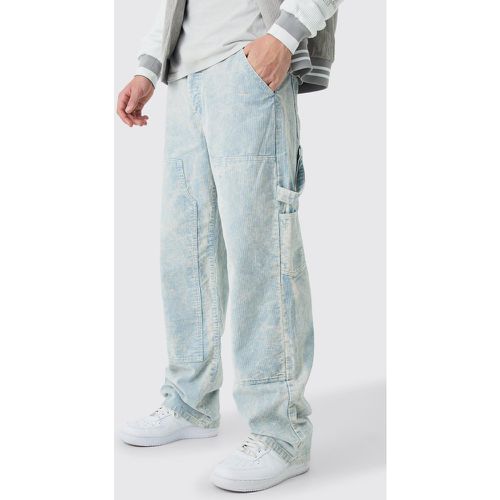 Pantalon baggy délavé en velours côtelé - 30R - Boohooman - Modalova