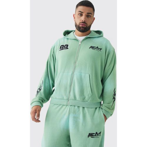 Grande taille - Sweat à capuche oversize délavé - XXXL - Boohooman - Modalova