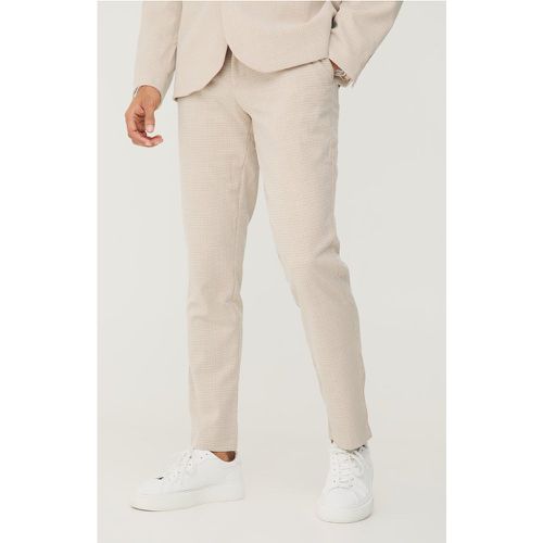 Micro Houndstooth Slim Fit Suit Trousers - Boohooman - Modalova