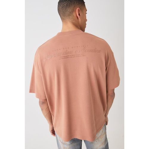 T-shirt oversize imprimé à col montant - S - Boohooman - Modalova