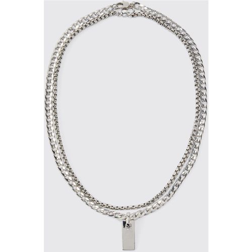 Collier superposé à pendentif - ONE SIZE - Boohooman - Modalova