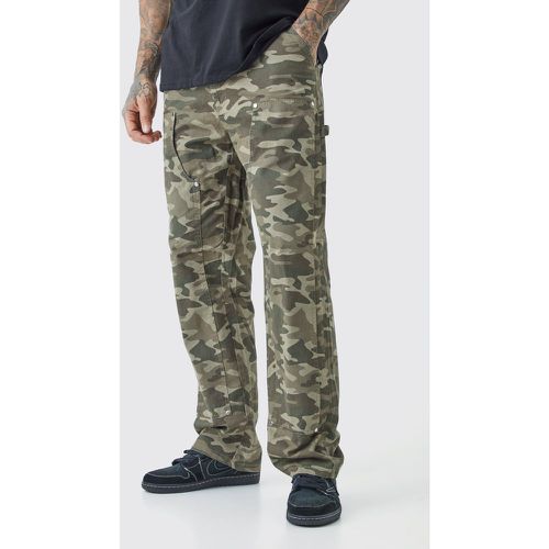 Tall - Pantalon charpentier large à imprimé camouflage - 30 - Boohooman - Modalova