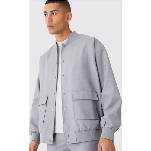 Bomber cargo oversize habillé - 34 - Boohooman - Modalova