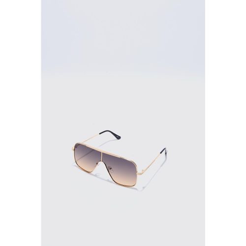 Lunettes de soleil aviateur en métal - ONE SIZE - Boohooman - Modalova