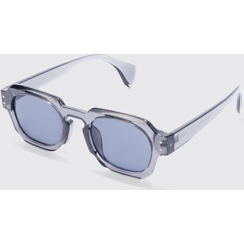 Lunettes de soleil rondes en plastique - ONE SIZE - Boohooman - Modalova