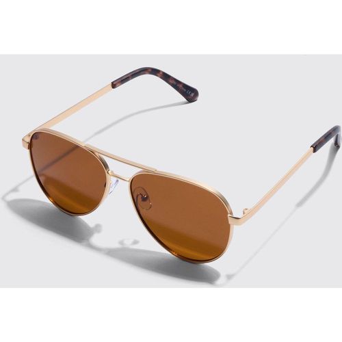 Lunettes de soleil aviateur - ONE SIZE - Boohooman - Modalova