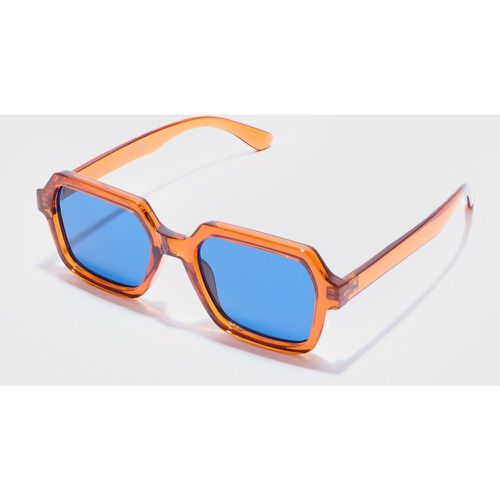 Hexagonal Coloured Lens Sunglasses - Boohooman - Modalova
