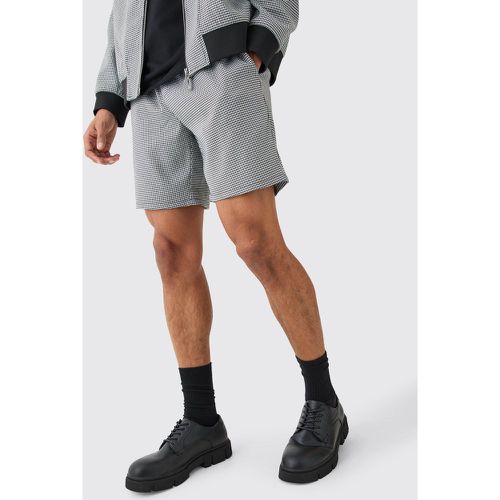 Short habillé à carreaux et motif pied-de-poule - 28 - Boohooman - Modalova